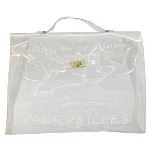 Hermes Kelly Handbag Vinyl Transparent Plastic Handbag